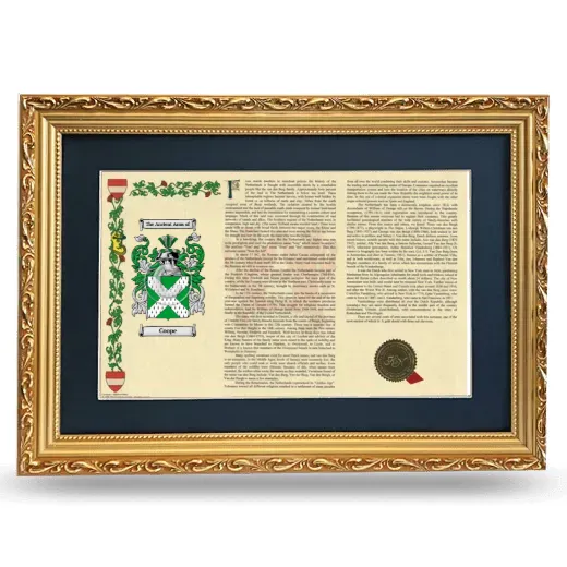 Coope Deluxe Armorial Landscape Framed - Gold