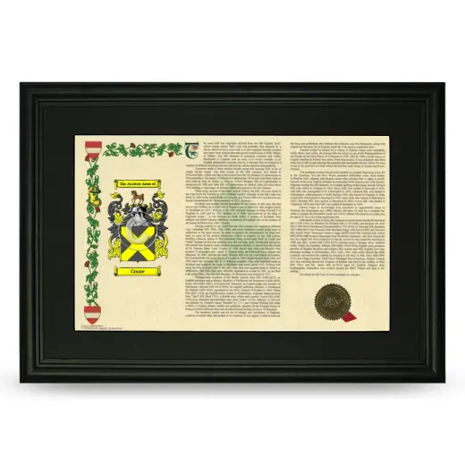 Cooze Deluxe Armorial Landscape Framed- Black