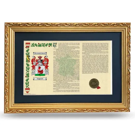 Coquerel Deluxe Armorial Landscape Framed - Gold