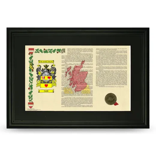 Corde Deluxe Armorial Landscape Framed- Black