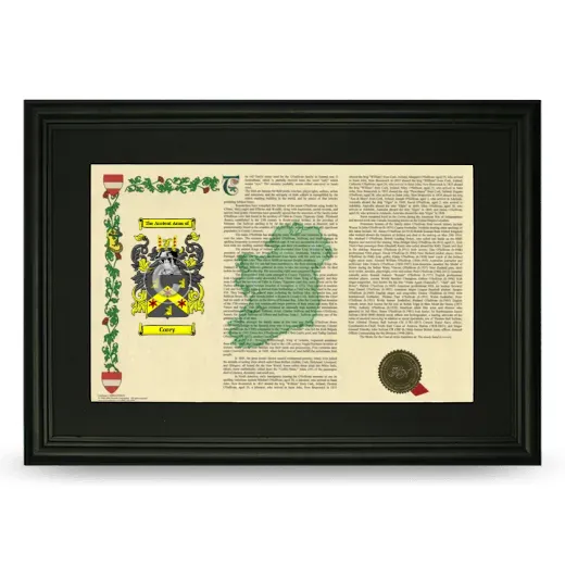 Corey Deluxe Armorial Landscape Framed- Black
