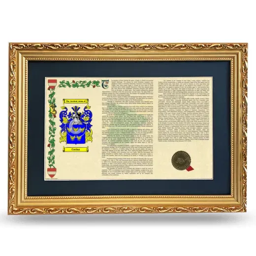 Corina Deluxe Armorial Landscape Framed - Gold