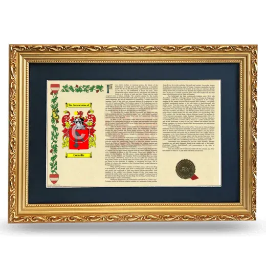 Cornelis Deluxe Armorial Landscape Framed - Gold