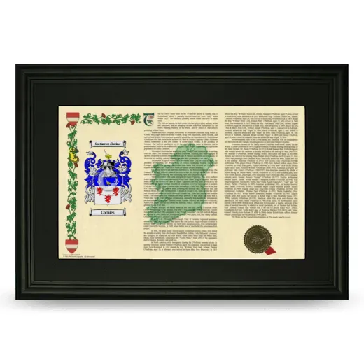 Cornies Deluxe Armorial Landscape Framed- Black
