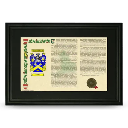 Corrine Deluxe Armorial Landscape Framed- Black