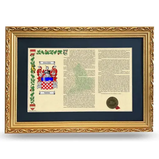 Corven Deluxe Armorial Landscape Framed - Gold
