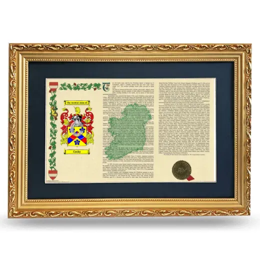 Cosky Deluxe Armorial Landscape Framed - Gold