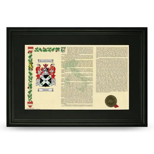 Cosman Deluxe Armorial Landscape Framed- Black