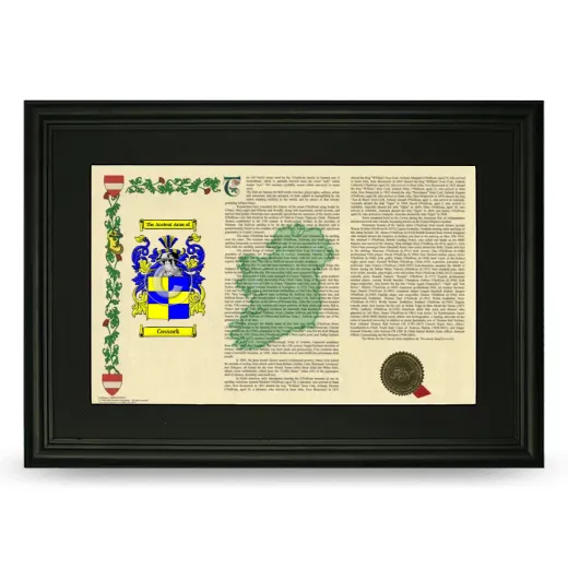 Cossock Deluxe Armorial Landscape Framed- Black