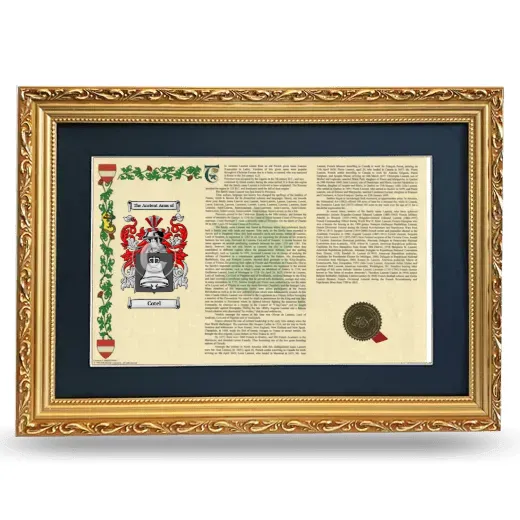 Cotel Deluxe Armorial Landscape Framed - Gold
