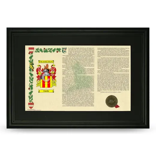 Couche Deluxe Armorial Landscape Framed- Black