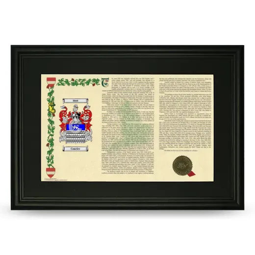 Courier Deluxe Armorial Landscape Framed- Black