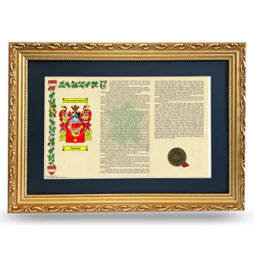 Courton Deluxe Armorial Landscape Framed - Gold