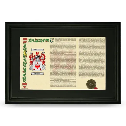 Cowburn Deluxe Armorial Landscape Framed- Black