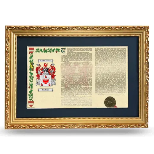 Cowburn Deluxe Armorial Landscape Framed - Gold