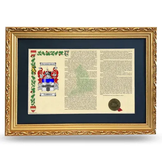 Crabbitree Deluxe Armorial Landscape Framed - Gold