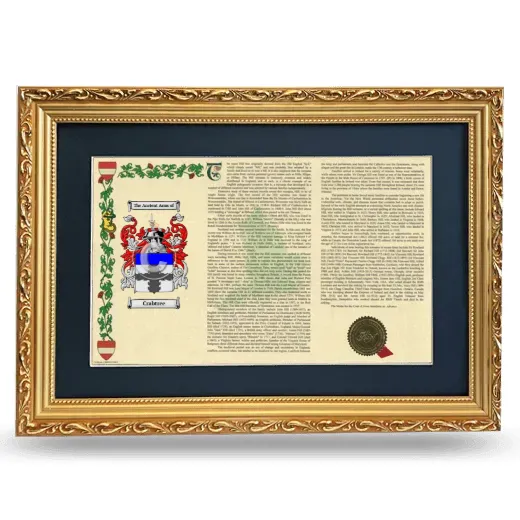 Crabtree Deluxe Armorial Landscape Framed - Gold