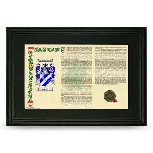 Cracker Deluxe Armorial Landscape Framed- Black