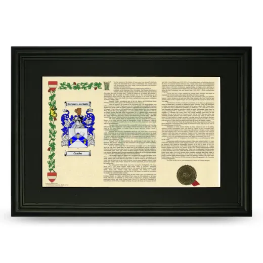 Crader Deluxe Armorial Landscape Framed- Black