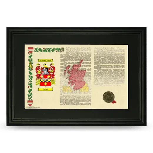 Craine Deluxe Armorial Landscape Framed- Black
