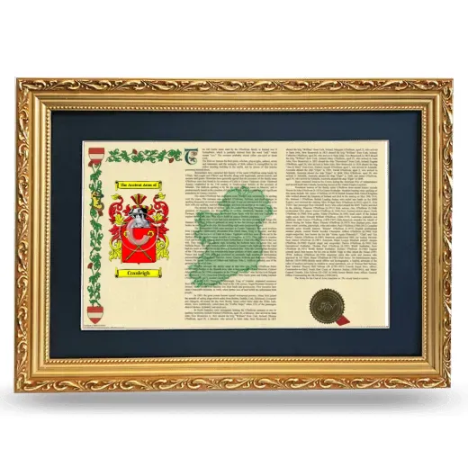 Cranleigh Deluxe Armorial Landscape Framed - Gold