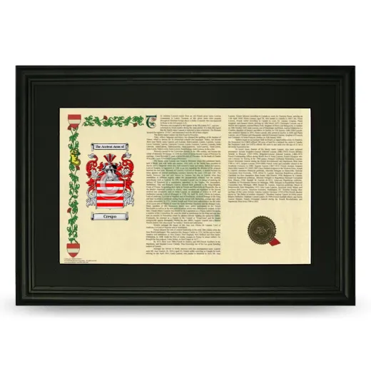 Crespo Deluxe Armorial Landscape Framed- Black