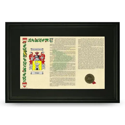 Crespo Deluxe Armorial Landscape Framed- Black