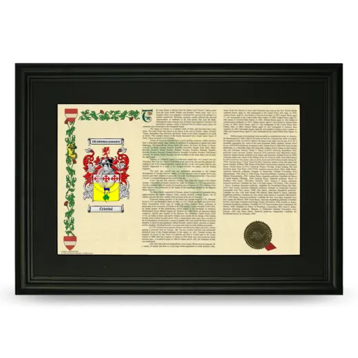 Cristini Deluxe Armorial Landscape Framed- Black