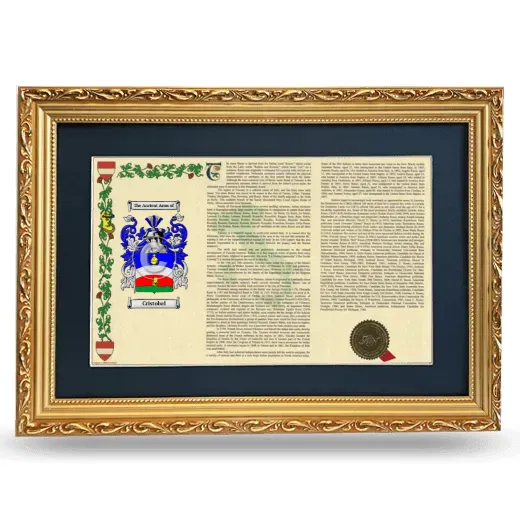 Cristobal Deluxe Armorial Landscape Framed - Gold
