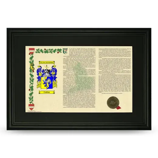 Crofton Deluxe Armorial Landscape Framed- Black
