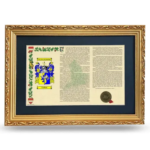 Crofton Deluxe Armorial Landscape Framed - Gold