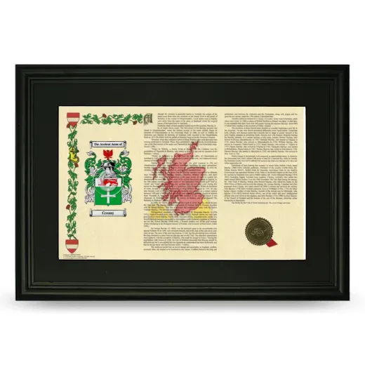 Cromy Deluxe Armorial Landscape Framed- Black