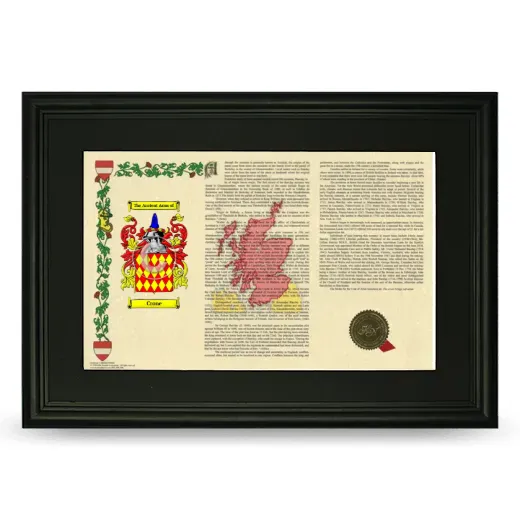 Crone Deluxe Armorial Landscape Framed- Black
