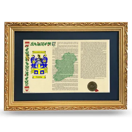 Cronning Deluxe Armorial Landscape Framed - Gold