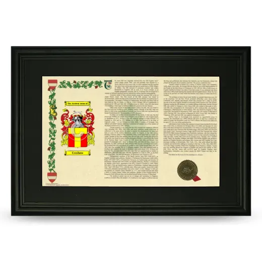 Croshaw Deluxe Armorial Landscape Framed- Black