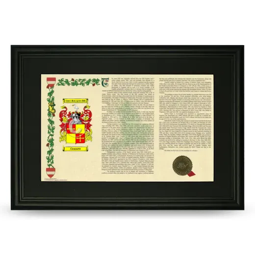 Crossett Deluxe Armorial Landscape Framed- Black