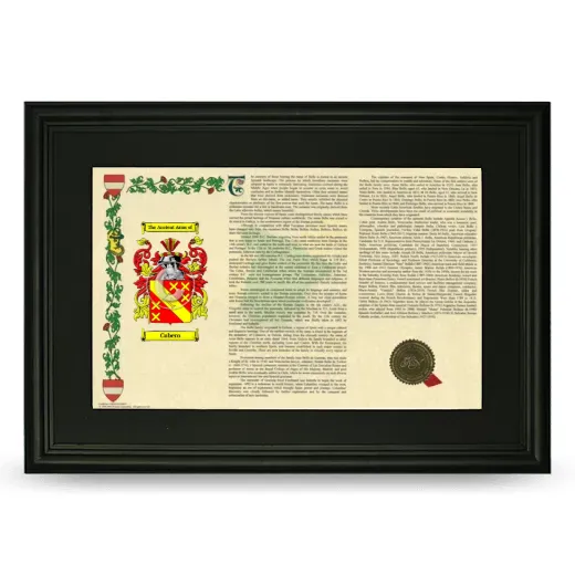 Cubero Deluxe Armorial Landscape Framed- Black