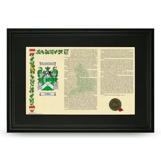 Cuckow Deluxe Armorial Landscape Framed- Black