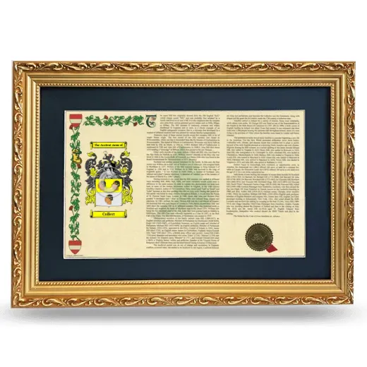 Cullert Deluxe Armorial Landscape Framed - Gold