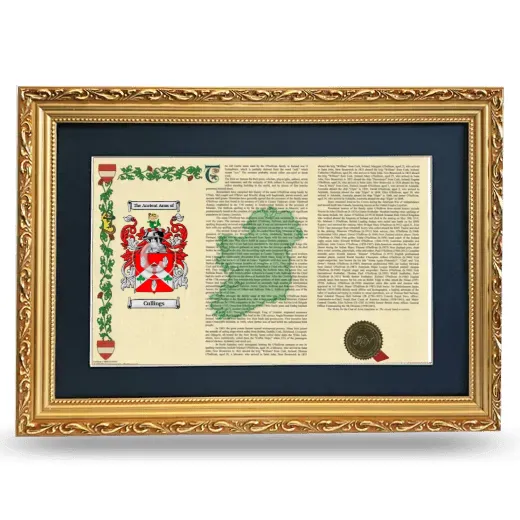 Cullings Deluxe Armorial Landscape Framed - Gold