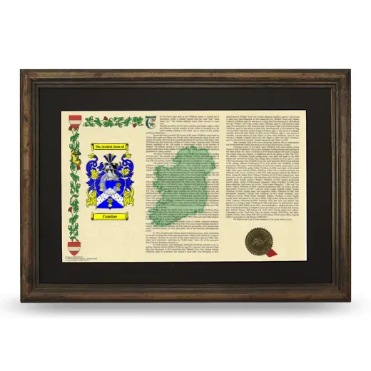 Cumine Deluxe Armorial Landscape Framed - Brown