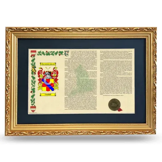 Cundall Deluxe Armorial Landscape Framed - Gold