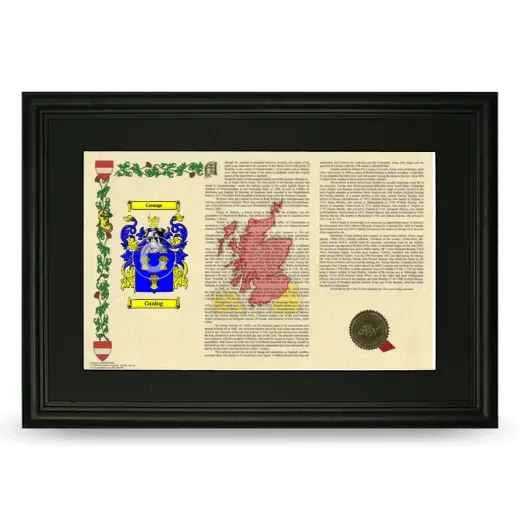Cuning Deluxe Armorial Landscape Framed- Black