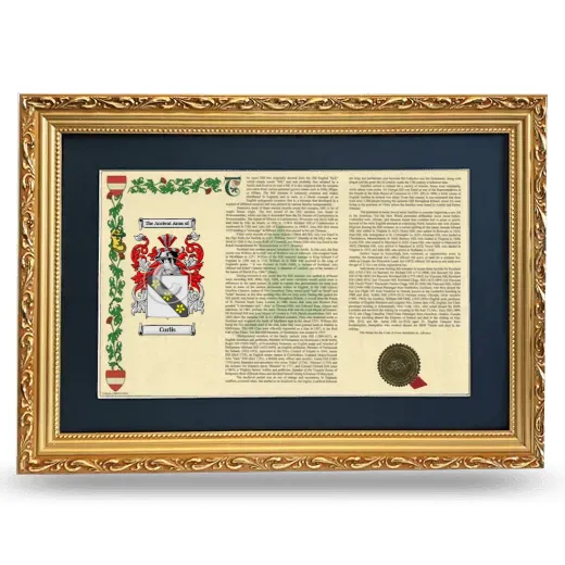 Curlis Deluxe Armorial Landscape Framed - Gold