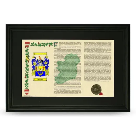 Curragh Deluxe Armorial Landscape Framed- Black
