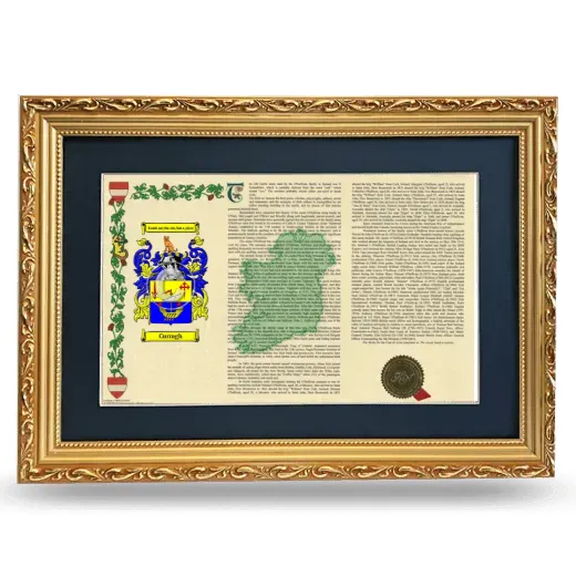 Curragh Deluxe Armorial Landscape Framed - Gold