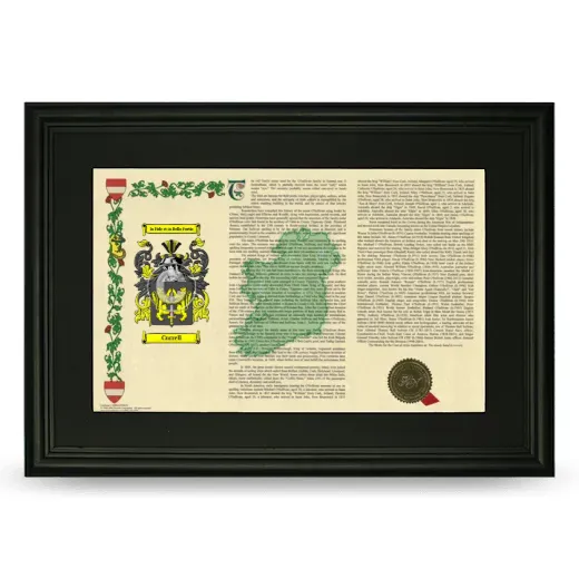 Currell Deluxe Armorial Landscape Framed- Black