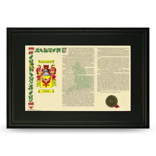 Cussens Deluxe Armorial Landscape Framed- Black