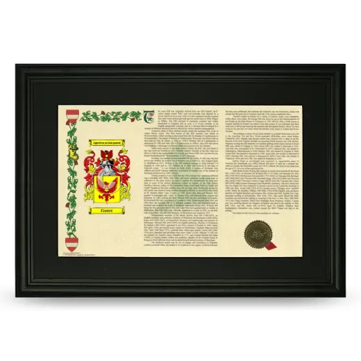 Custer Deluxe Armorial Landscape Framed- Black