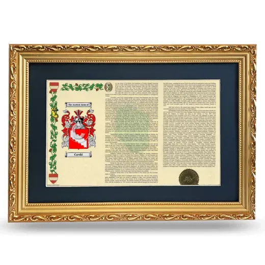 Czeski Deluxe Armorial Landscape Framed - Gold